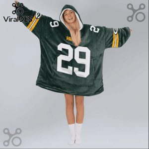 Oversized hooded blanket featuring a football jersey design with the number 29.!