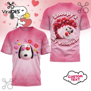 XOXO Snoopy’s Custom Name 3D T-Shirt