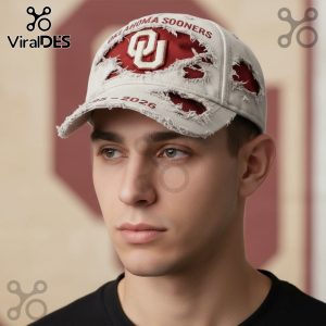 Oklahoma Sooners 1895-2026 Distressed Graphic Baseball Cap