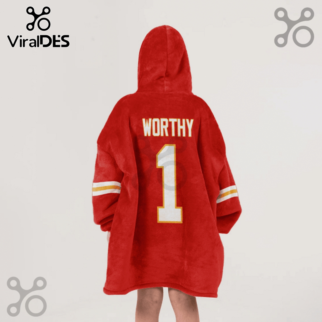 Kansas City Chiefs 1 Player Snuggle Hoodie Blanket Kansas City Chiefs 1 Player Snuggle Hoodie Blanket