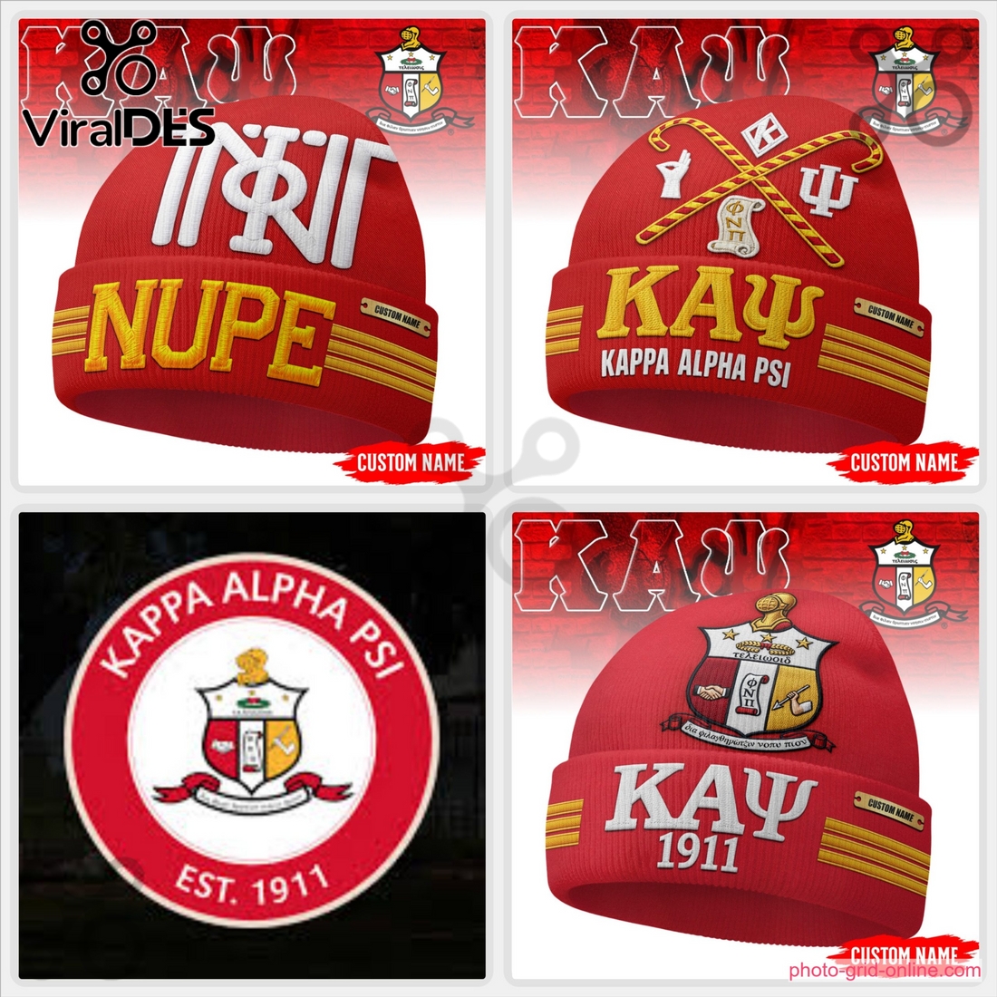 Kappa Alpha Psi Custom Name Beanie Hat Kappa Alpha Psi Custom Name Beanie Hat