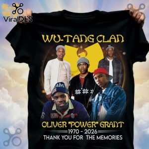 Wu-Tang Clan Oliver Power Grant Tribute Commemorative Graphic Black T-Shirt