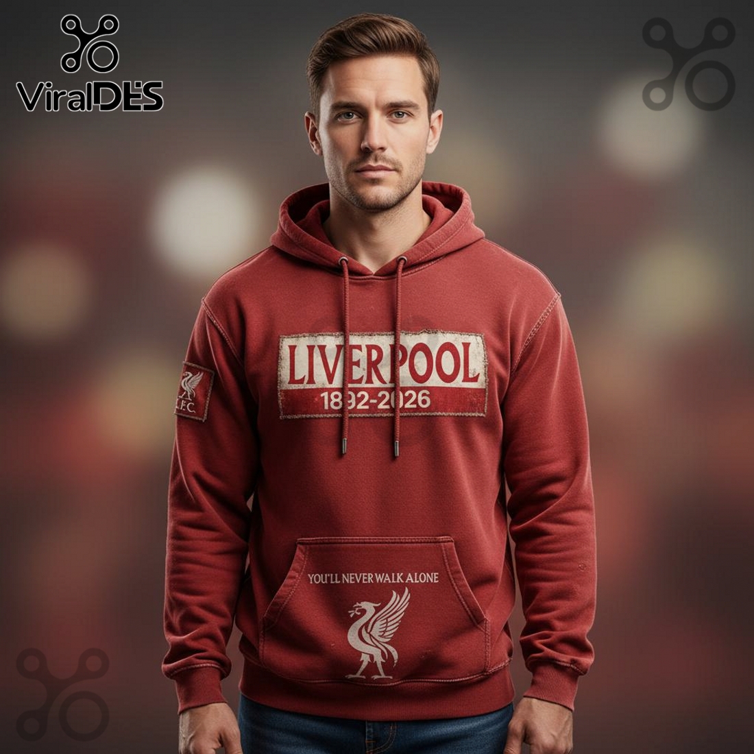 Liverpool FC 1892-2026 Anniversary Premium Graphic Hoodie Liverpool FC 1892-2026 Anniversary Premium Graphic Hoodie