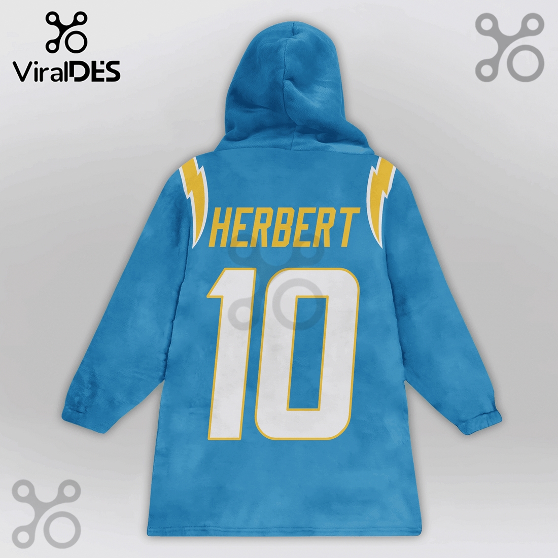 Los Angeles Chargers Bolt Up Oversized Blanket Hoodie Los Angeles Chargers Bolt Up Oversized Blanket Hoodie