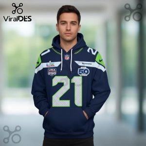 Seattle Seahawks Witherspoon 21 Super Bowl 250th Anniversary 3D Hoodie