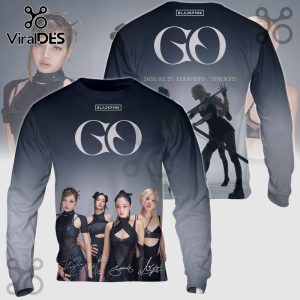 Blackpink GO design long sleeve shirt. Features the group and GO text!