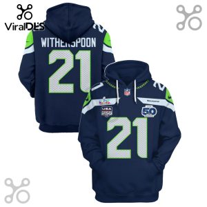 Seattle Seahawks Witherspoon 21 Super Bowl 250th Anniversary 3D Hoodie