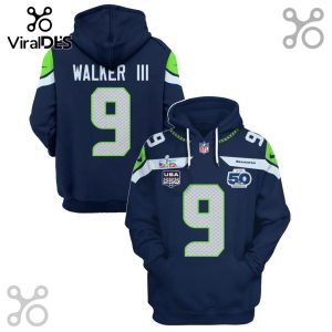 Seattle Seahawks Walker III 9 50th Anniversary 3D Graphic Hoodie