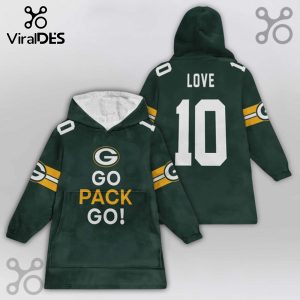 Green Bay Packers Love #10 Snuggle Hoodie. 