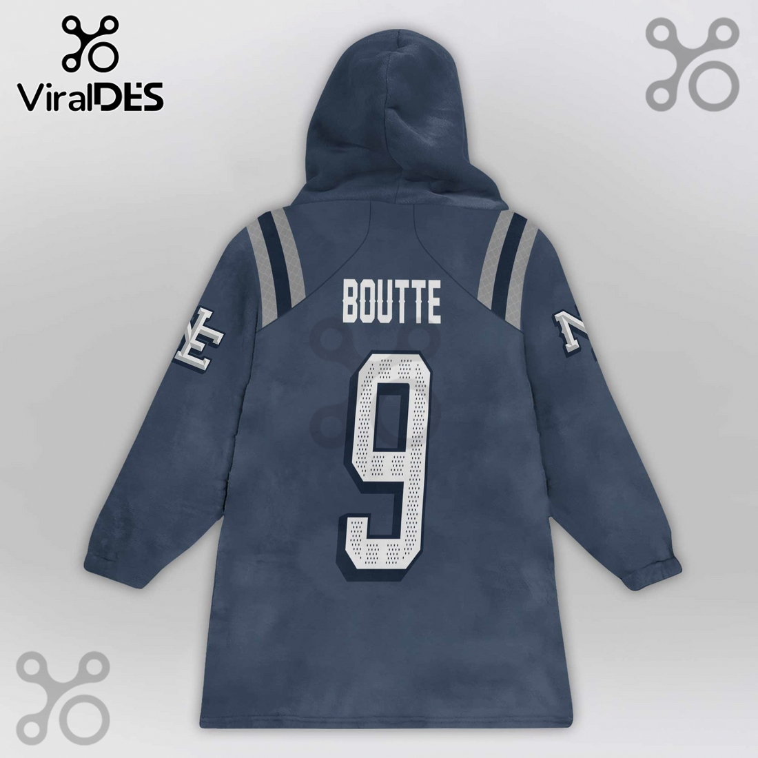 New England Patriots Boutte 9 NFL Oversized Wearable Blanket Hoodie New England Patriots Boutte 9 NFL Oversized Wearable Blanket Hoodie