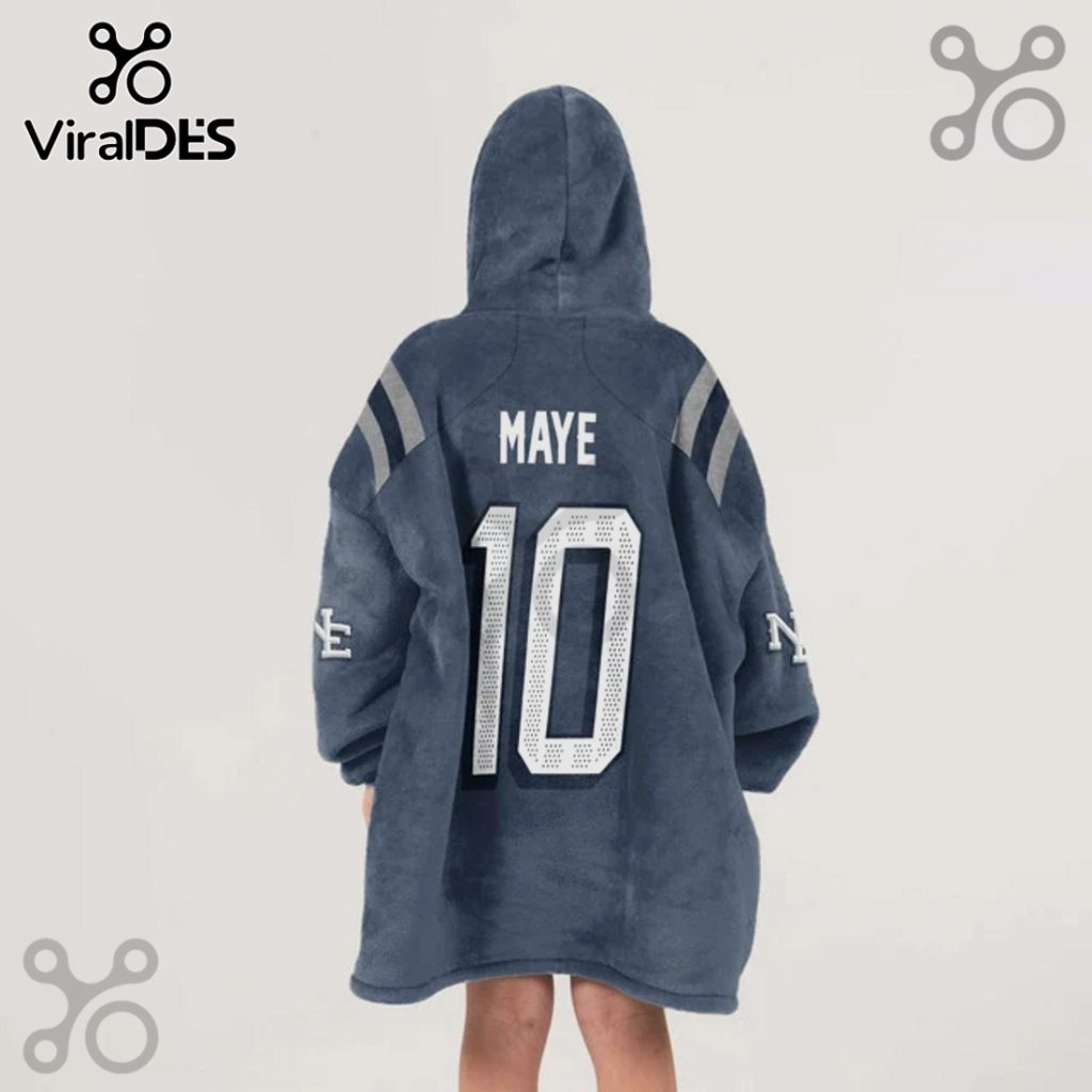 New England Patriots Maye 10 NFL Oversized Blanket Hoodie New England Patriots Maye 10 NFL Oversized Blanket Hoodie
