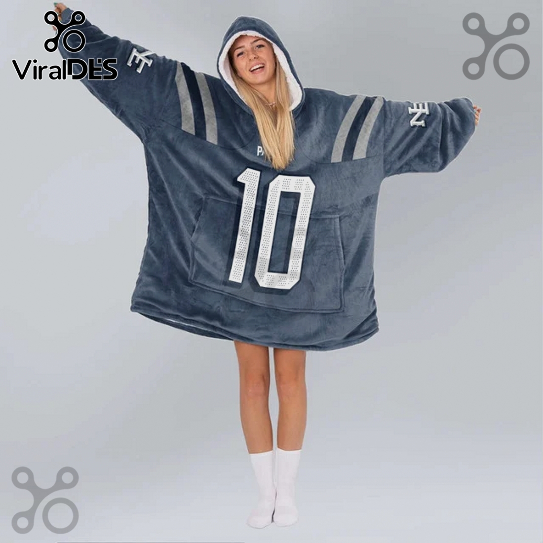New England Patriots Maye 10 NFL Oversized Blanket Hoodie New England Patriots Maye 10 NFL Oversized Blanket Hoodie