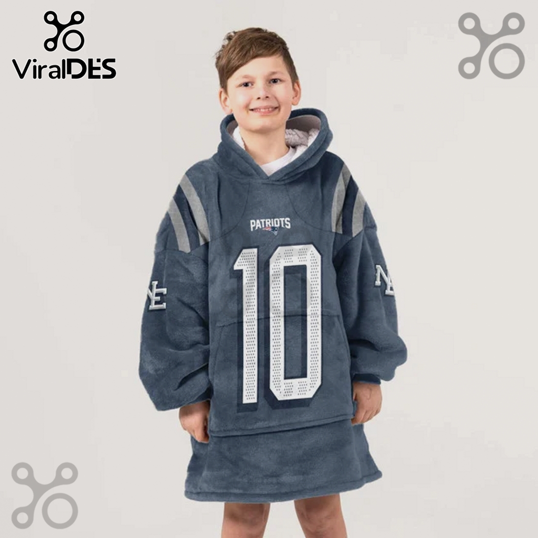 New England Patriots Maye 10 NFL Oversized Blanket Hoodie New England Patriots Maye 10 NFL Oversized Blanket Hoodie