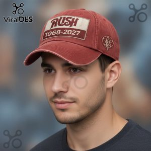 Rush 1968-2027 Band Logo Distressed Vintage Style Baseball Cap