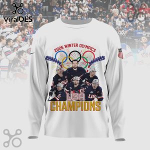 2026 Winter Olympics Champions long sleeve shirt with USA hockey players and logo.!