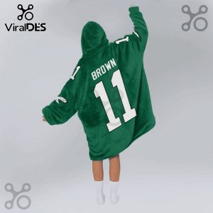 Green blanket hoodie with 