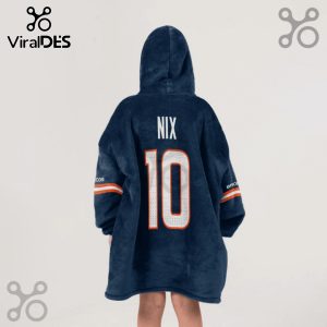 Back of oversized hoodie blanket featuring 