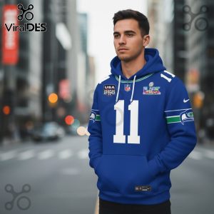 Seattle Seahawks Smith-Njigba 11 Super Bowl LVIII Football 3D Hoodie