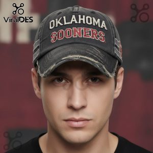 Oklahoma Sooners Vintage Distressed Graphic Washed Cotton Twill Hat