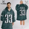 Los Angeles Rams 8 White Oversized Wearable Blanket Hoodie