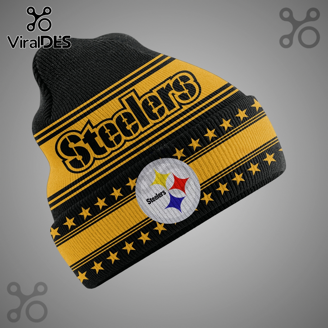 Pittsburgh Steelers NFL Team Logo Knit Beanie Hat Pittsburgh Steelers NFL Team Logo Knit Beanie Hat