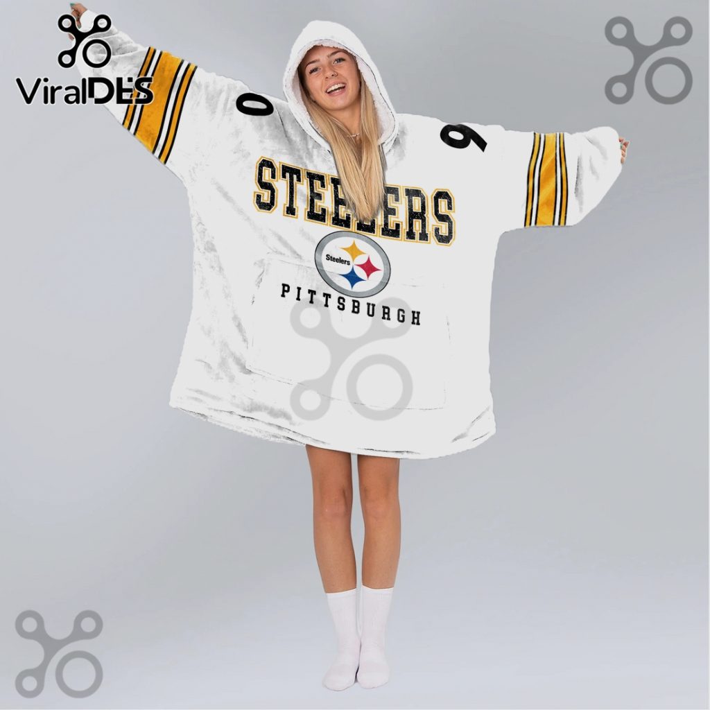 Pittsburgh Steelers Watt 90 Oversized Wearable Blanket Hoodie Pittsburgh Steelers Watt 90 Oversized Wearable Blanket Hoodie