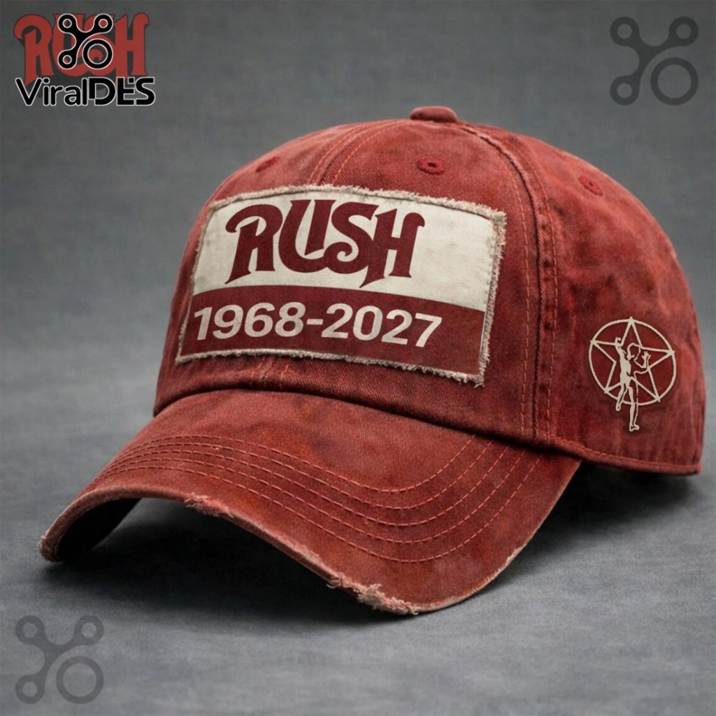 Rush 1968-2027 Band Logo Distressed Vintage Style Baseball Cap