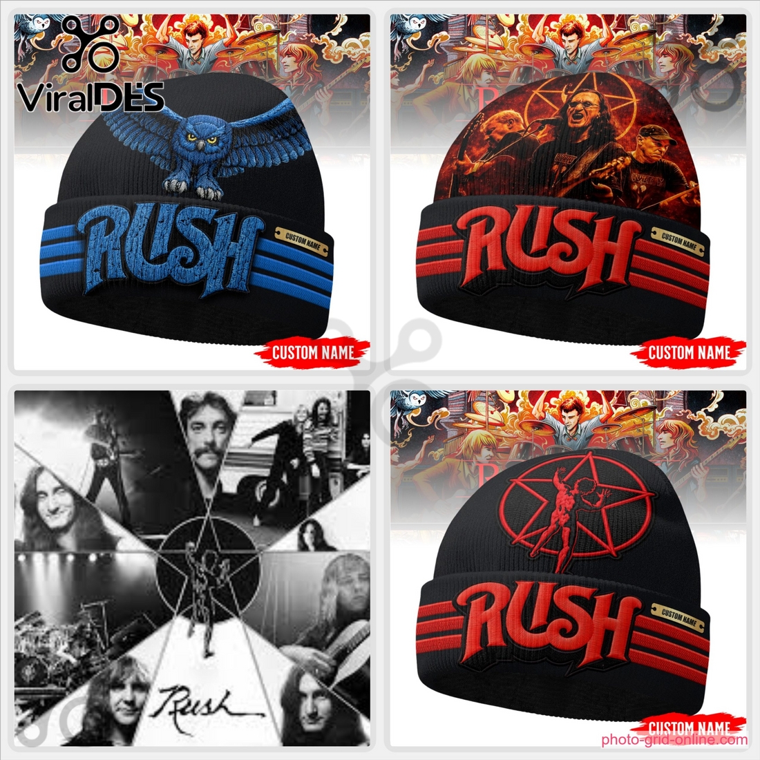 Rush Band Custom Name Beanie Hat Rush Band Custom Name Beanie Hat