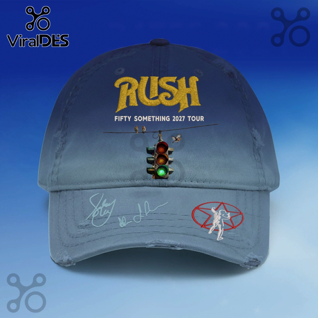 Rush Fifty Something 2027 Tour Autographed Graphic Baseball Cap Rush Fifty Something 2027 Tour Autographed Graphic Baseball Cap