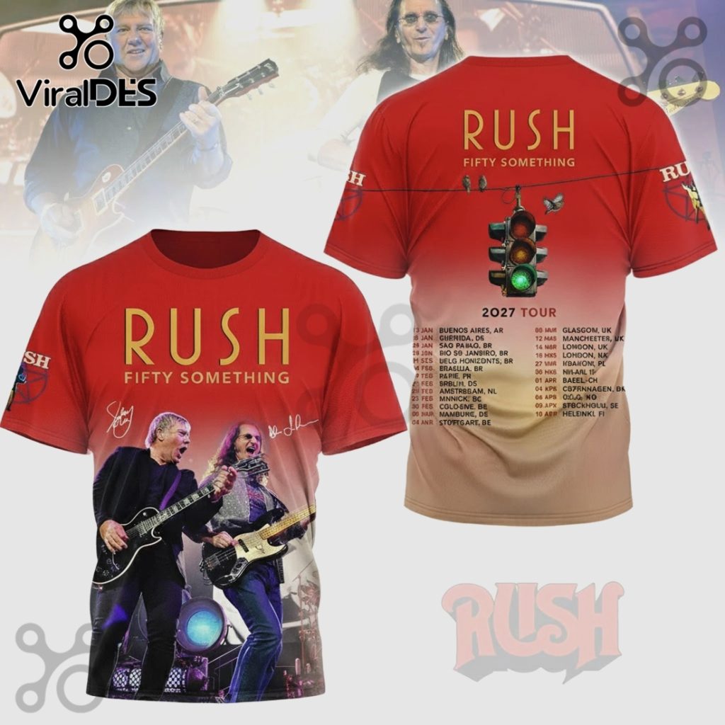 Rush Fifty Something 2027 Tour Graphic Premium All Over Print Shirt