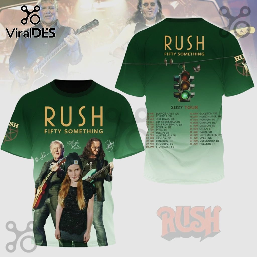 Rush Fifty Something 2027 Tour Green Gradient Graphic Shirt Rush Fifty Something 2027 Tour Green Gradient Graphic Shirt