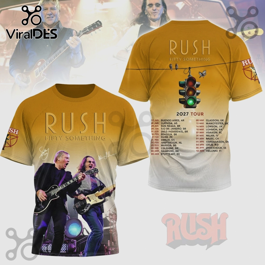Rush Fifty Something 2027 Tour Premium Graphic Print Band Shirt Rush Fifty Something 2027 Tour Premium Graphic Print Band Shirt