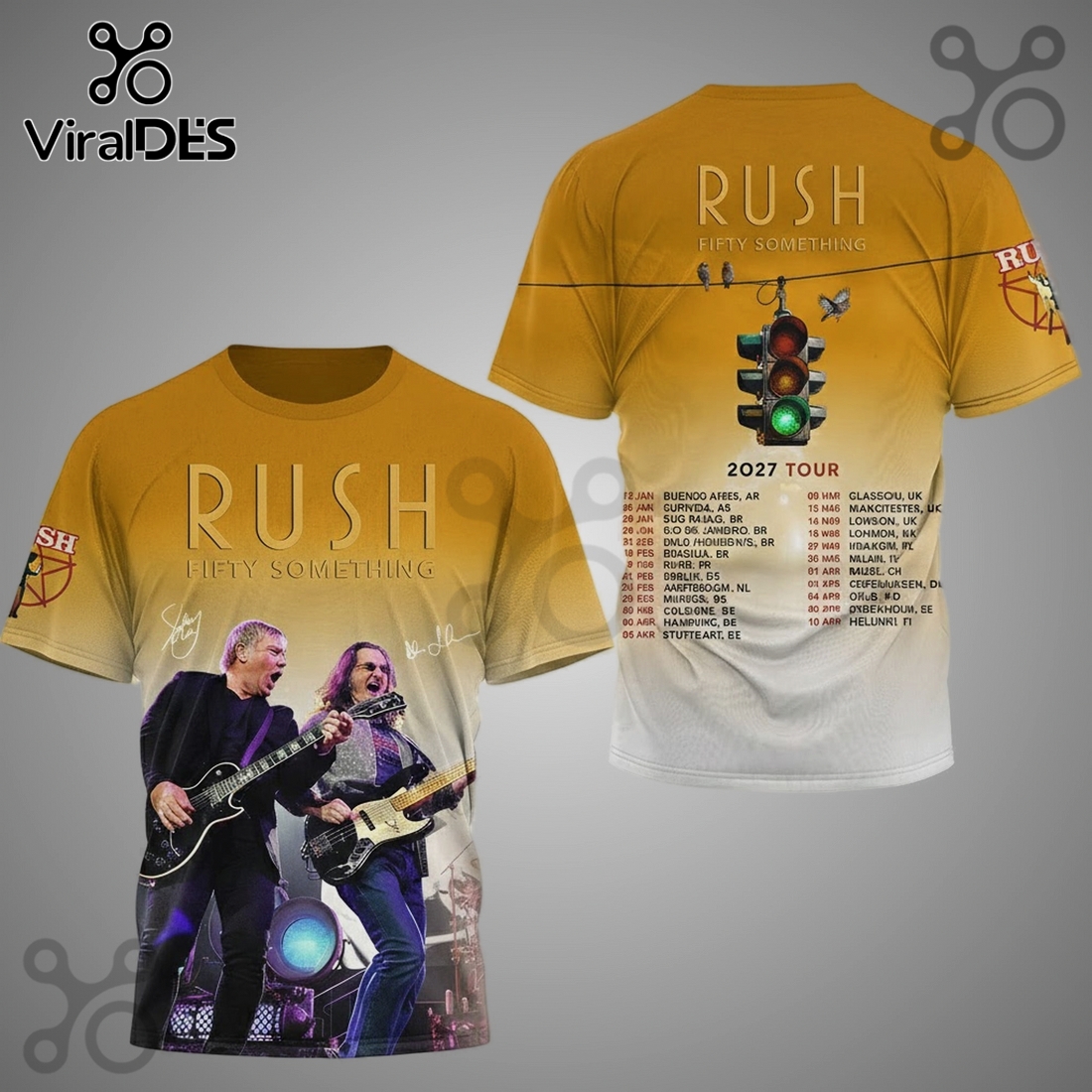 Rush Fifty Something 2027 Tour Premium Graphic Print Band Shirt Rush Fifty Something 2027 Tour Premium Graphic Print Band Shirt