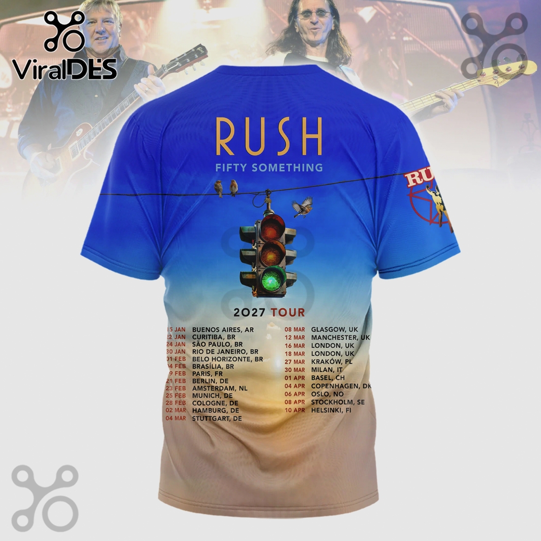 Rush Fifty Something 2027 Tour Rock Band Premium 3D Shirt Rush Fifty Something 2027 Tour Rock Band Premium 3D Shirt