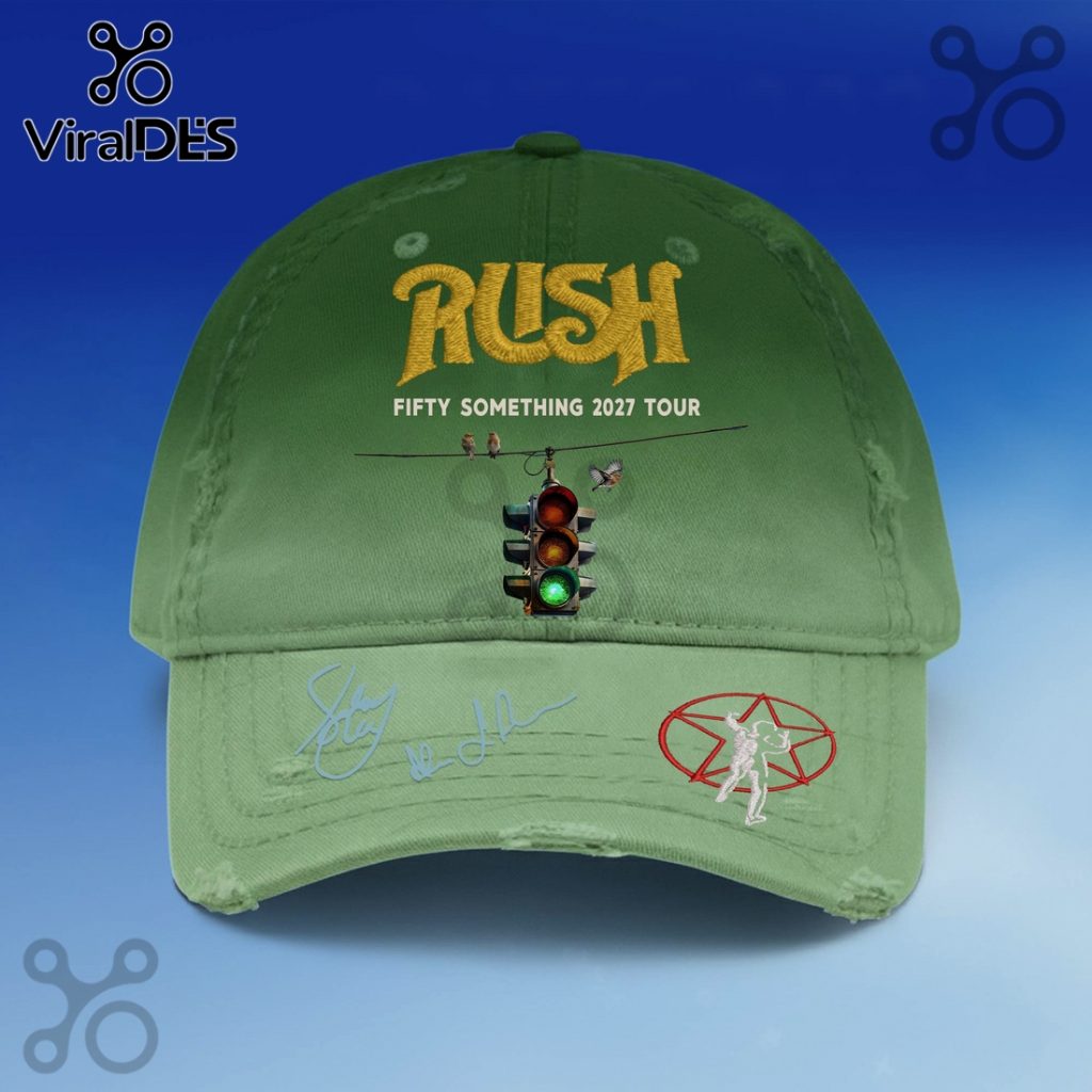 Rush Fifty Something Tour 2027 Embroidered Cotton Baseball Cap