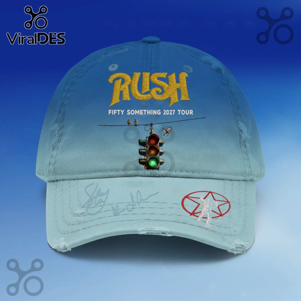 Rush Fifty Something Tour 2027 Embroidered Signature Baseball Cap