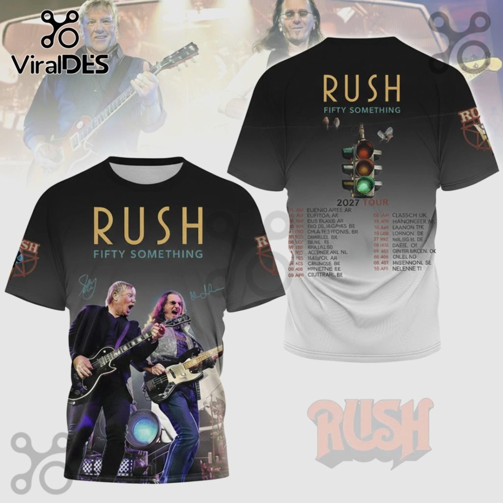 Rush Fifty Something Tour 2027 Premium Graphic Print Shirt