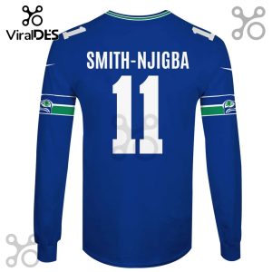 Blue long-sleeved shirt with 