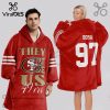 Kansas City Chiefs Patrick Mahomes 15 Oversized Wearable Blanket Hoodie