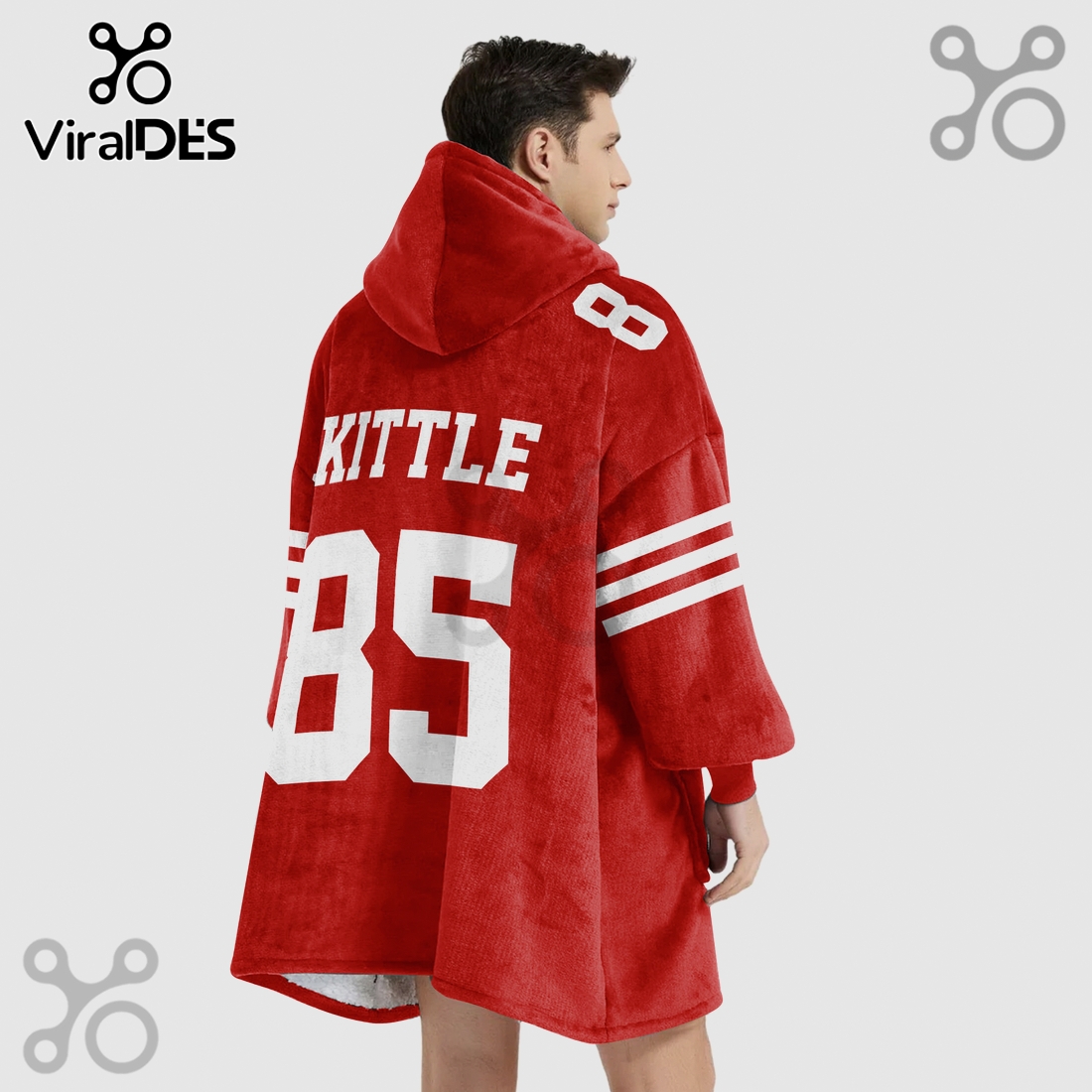 San Francisco 49ers Kittle 85 Niner Gang Oversized Wearable Blanket Hoodie San Francisco 49ers Kittle 85 Niner Gang Oversized Wearable Blanket Hoodie