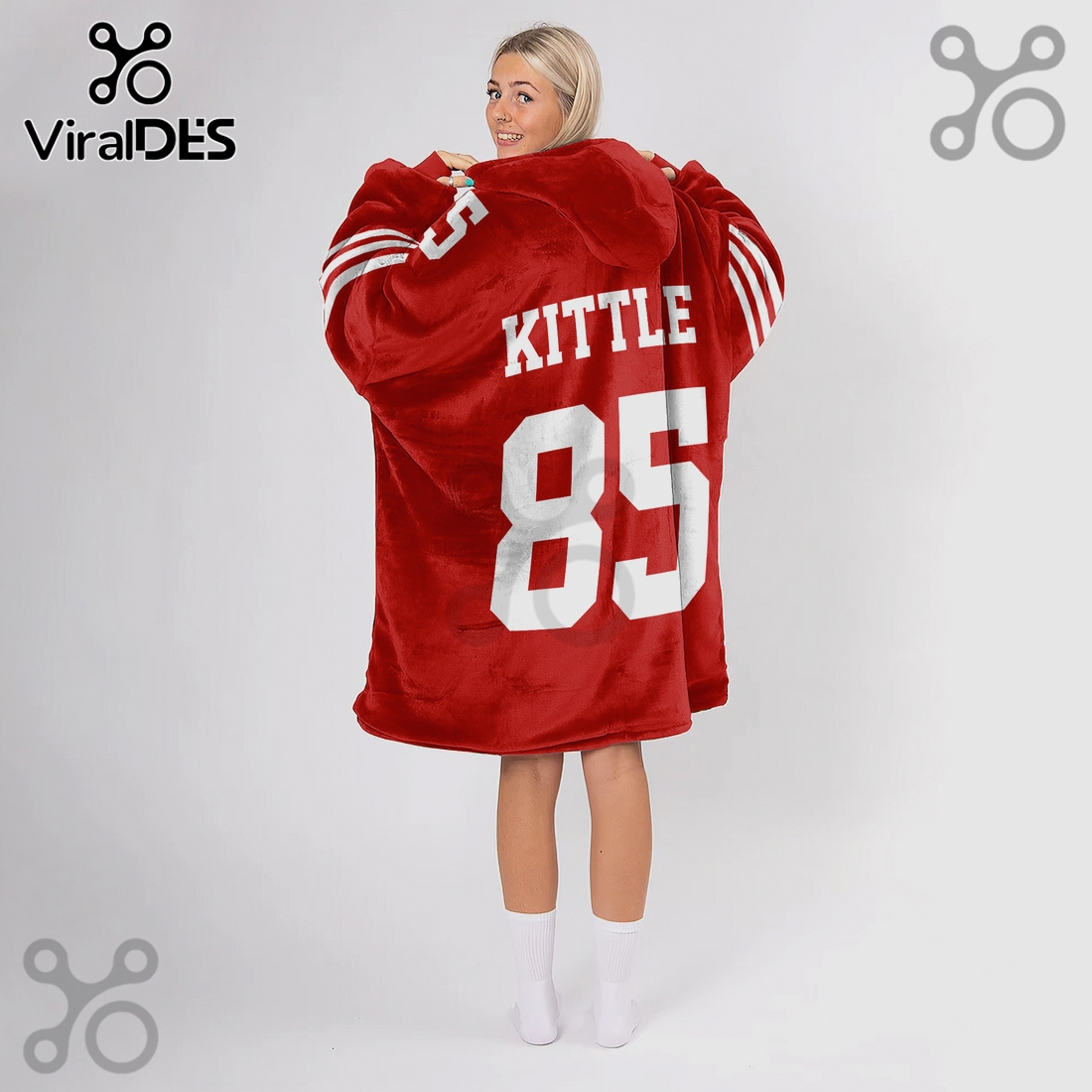 San Francisco 49ers Kittle 85 Niner Gang Oversized Wearable Blanket Hoodie San Francisco 49ers Kittle 85 Niner Gang Oversized Wearable Blanket Hoodie