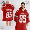 San Francisco 49ers George Kittle 85 Football Oversized Blanket Hoodie San Francisco 49ers George Kittle 85 Football Oversized Blanket Hoodie