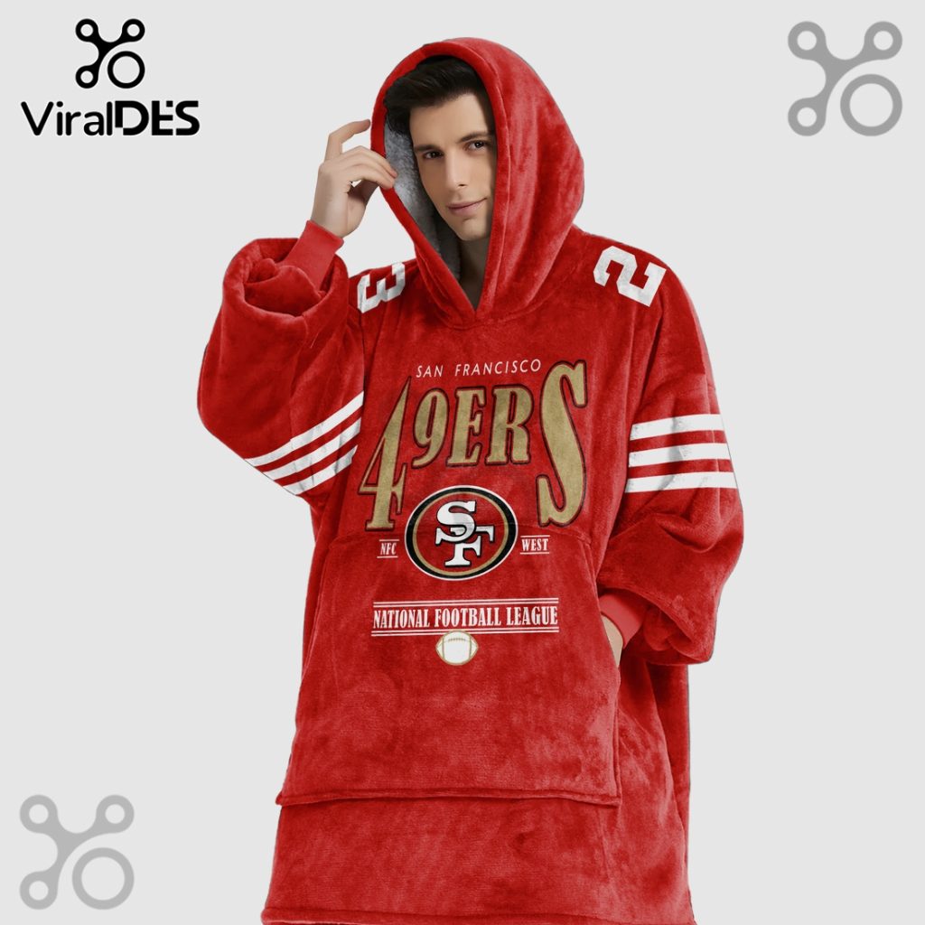 San Francisco 49ers McCaffrey 23 Jersey Oversized Blanket Hoodie