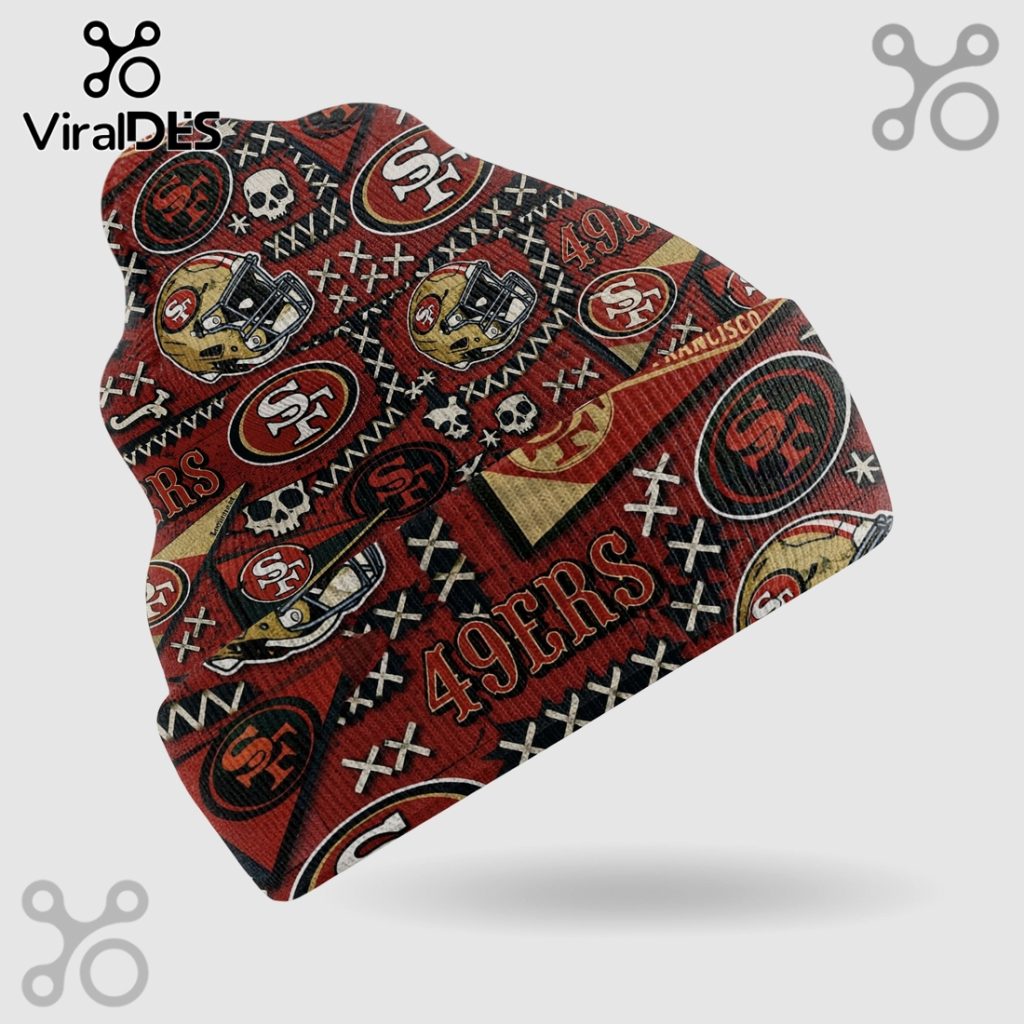 San Francisco 49ers Patterned Knit Beanie Hat