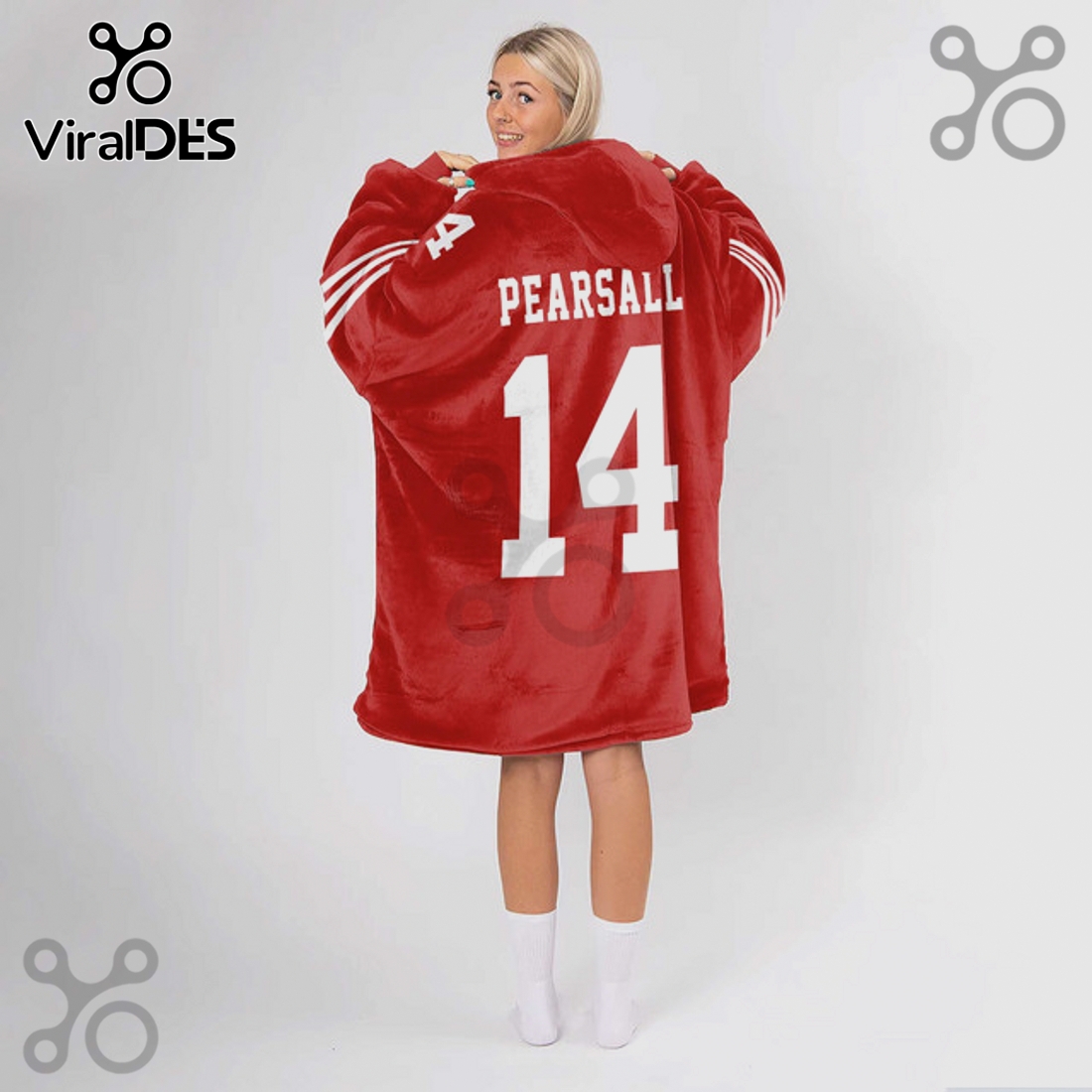 San Francisco 49ers Pearsall 14 Oversized Wearable Blanket Hoodie San Francisco 49ers Pearsall 14 Oversized Wearable Blanket Hoodie