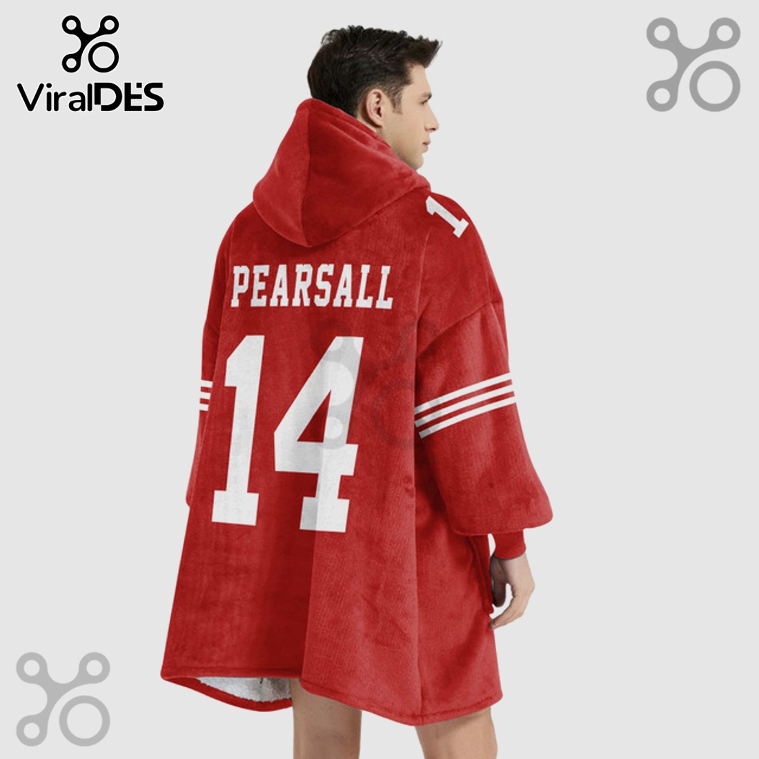 San Francisco 49ers Pearsall 14 Oversized Wearable Blanket Hoodie San Francisco 49ers Pearsall 14 Oversized Wearable Blanket Hoodie