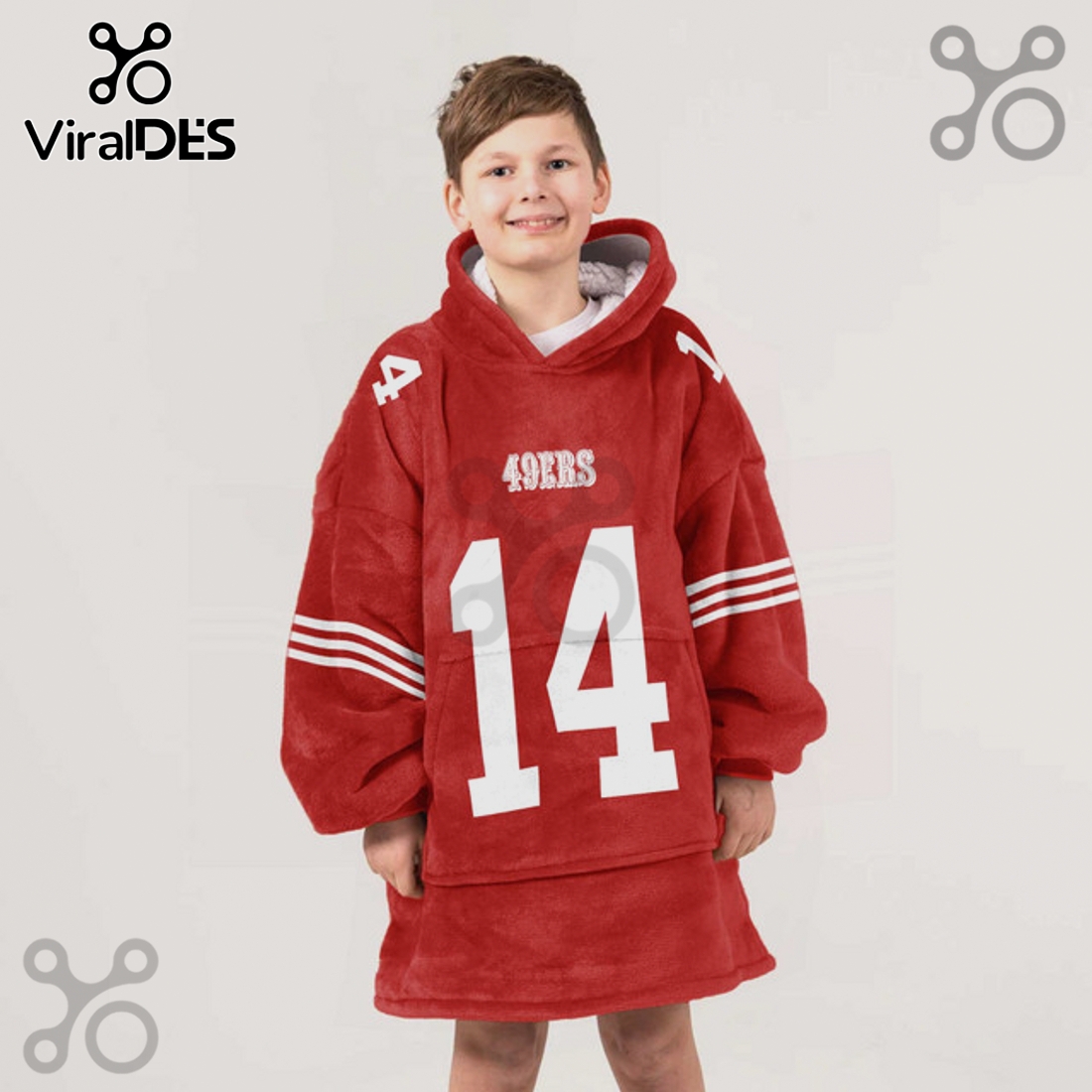 San Francisco 49ers Pearsall 14 Oversized Wearable Blanket Hoodie San Francisco 49ers Pearsall 14 Oversized Wearable Blanket Hoodie