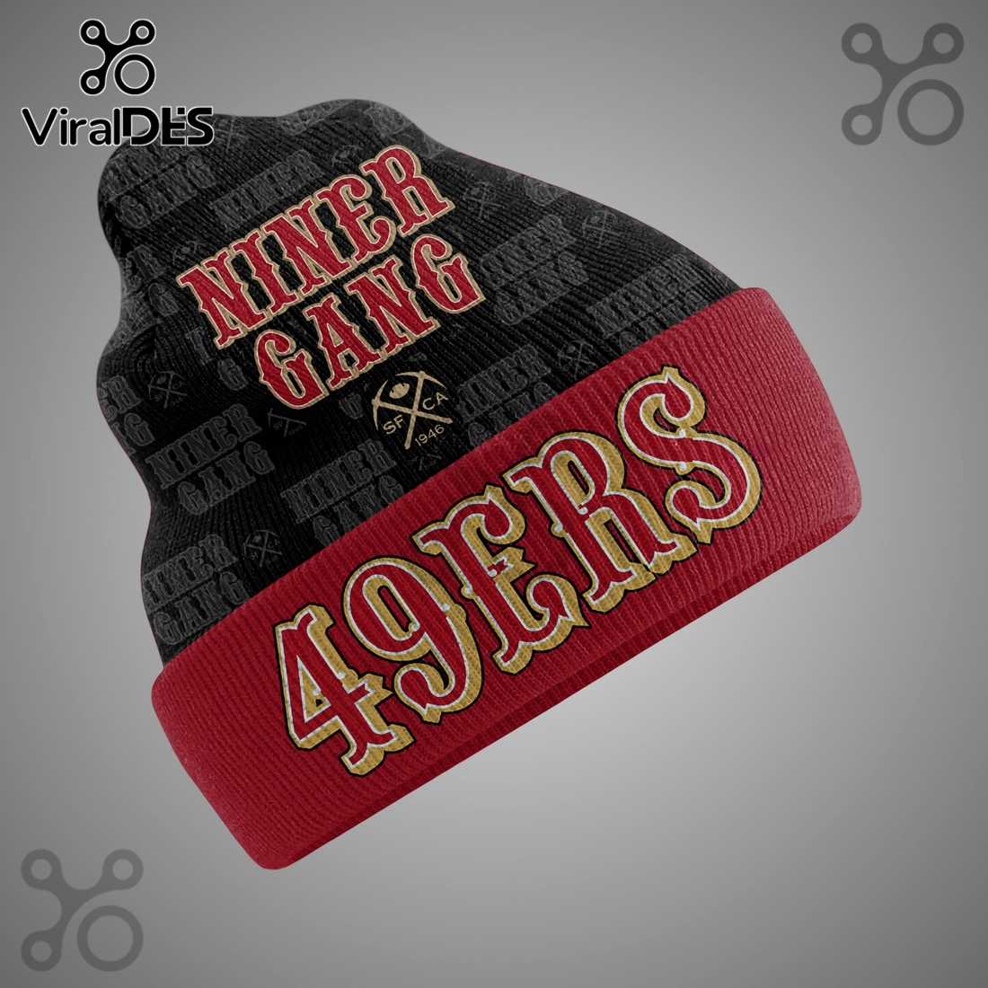 San Francisco 49ers Team Graphic Knit Beanie Hat San Francisco 49ers Team Graphic Knit Beanie Hat