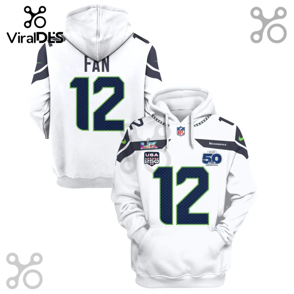 Seattle Seahawks 12th Fan Super Bowl 50 Commemorative 3D Hoodie Seattle Seahawks 12th Fan Super Bowl 50 Commemorative 3D Hoodie