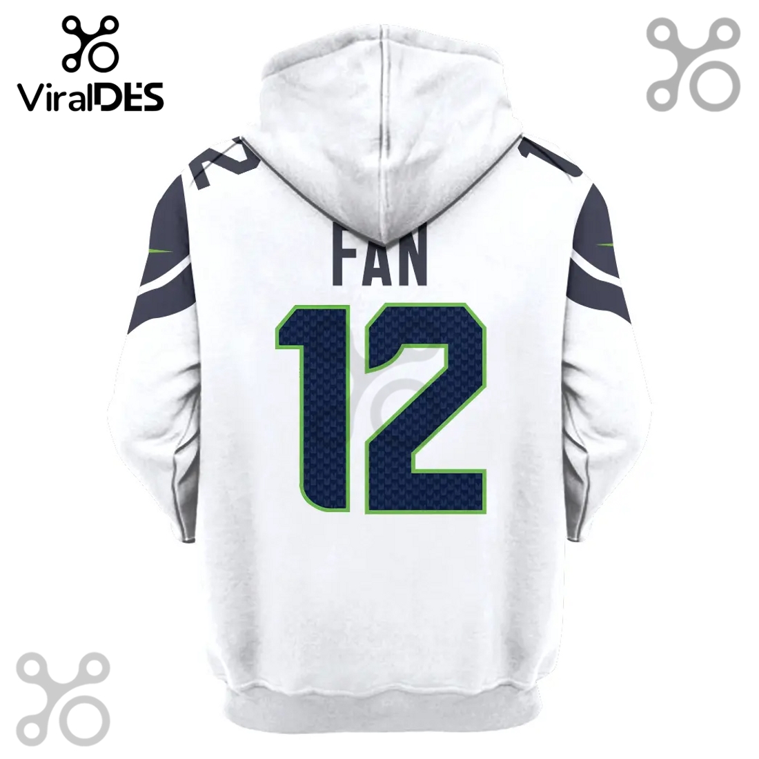 Seattle Seahawks 12th Fan Super Bowl 50 Commemorative 3D Hoodie Seattle Seahawks 12th Fan Super Bowl 50 Commemorative 3D Hoodie